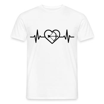 Archery Heart - Men's T-Shirt - white - Front - AI Model Male 178 dark (178cm)