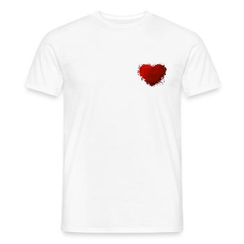 Herz paint - Männer T-Shirt - Weiß - Vorne - AI Model Male 178 dark (178cm)