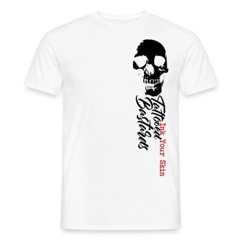 tattoo bastard skull ink Keep Calm Tätowierung - Männer T-Shirt - Weiß - Vorne - AI Model Male 178 dark (178cm)