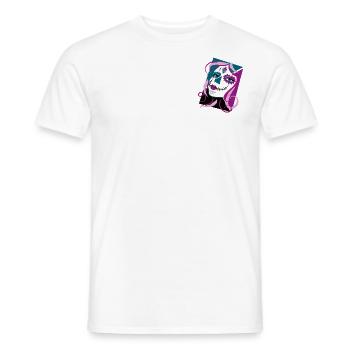 Woman with Mexican skull makeup - Men's T-Shirt - white - Front - AI Model Male 178 dark (178cm)