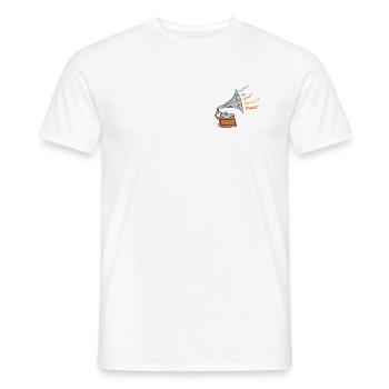 listen to your fav music - Männer T-Shirt - Weiß - Vorne - AI Model Male 178 dark (178cm)