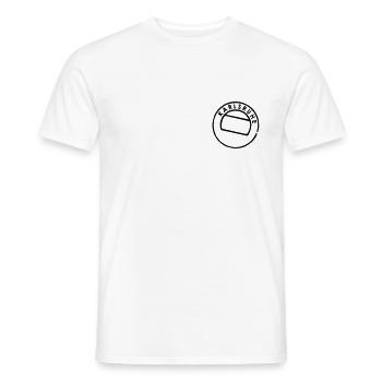 Karlsruhe Poststempel - Männer T-Shirt - Weiß - Vorne - AI Model Male 178 dark (178cm)