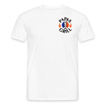 Papas Grill - 3farb - Männer T-Shirt - Weiß - Vorne - AI Model Male 178 dark (178cm)