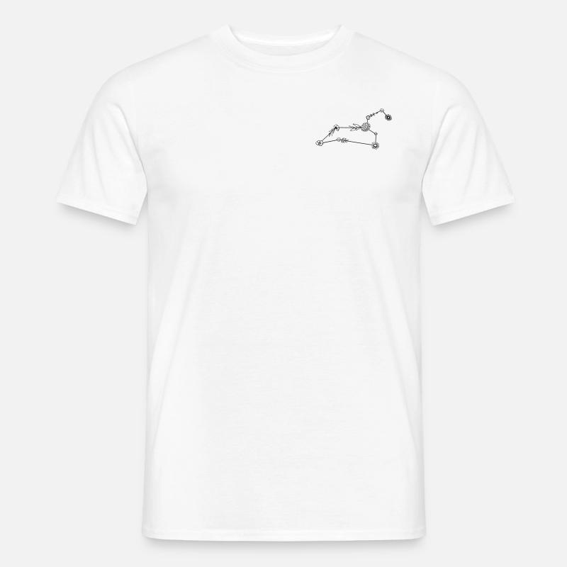 Blumiges Sternzeichen Löwe - Männer T-Shirt - Weiß