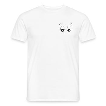 yeux - T-shirt homme - blanc - Devant - AI Model Male 178 dark (178cm)