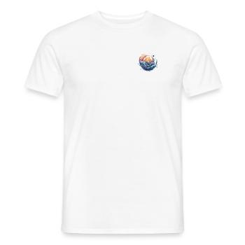 Abstract Waterflow Sun - Männer T-Shirt - Weiß - Vorne - AI Model Male 178 dark (178cm)