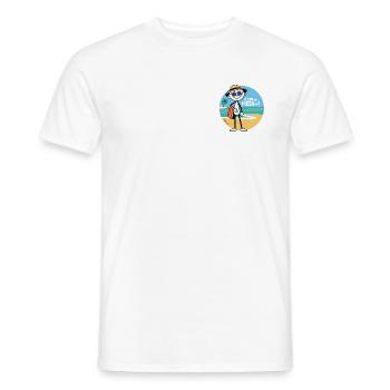 „Kopf aus -Meer an“ Strichel im Urlaubsmodus.🌞 - Männer T-Shirt - Weiß - Vorne - AI Model Male 178 dark (178cm)