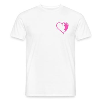 Baby Footprint - Men's T-Shirt - white - Front - AI Model Male 178 dark (178cm)