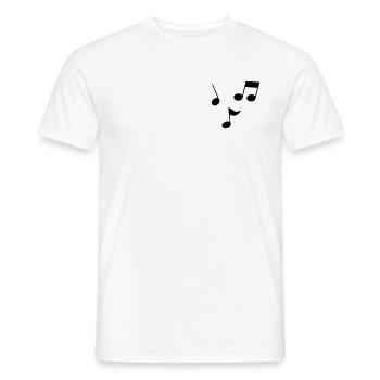Musiknoten - Männer T-Shirt - Weiß - Vorne - AI Model Male 178 dark (178cm)