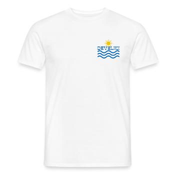 Develiki Sunrise Waves Emblem - Men's T-Shirt - white - Front - AI Model Male 178 dark (178cm)