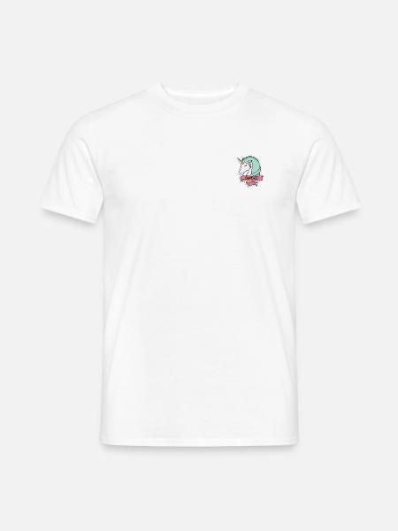 Fabulous Einhorn Unicorn Logo Icon - Männer T-Shirt - Weiß
