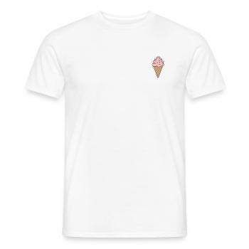 Eiscreme logo Sommer Softeis Geschenkidee - Männer T-Shirt - Weiß - Vorne - AI Model Male 178 dark (178cm)