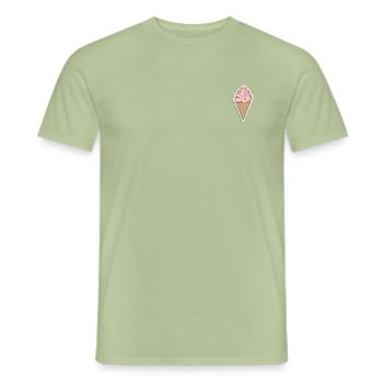 Eiscreme logo Sommer Softeis Geschenkidee - Männer T-Shirt - Sage - Vorne - AI Model Male 178 light (178cm)
