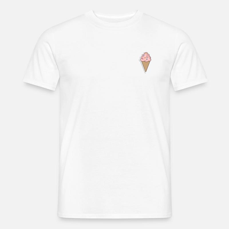 Idée de cadeau de crème glacée douce logo été crème glacée - T-shirt homme - blanc