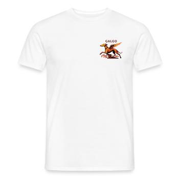 Ornement de capot Galgo - T-shirt homme - blanc - Devant - AI Model Male 178 dark (178cm)