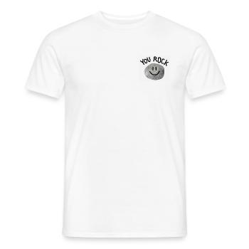 You Rock Minimal Wortspiel Statement Smile Stein - Männer T-Shirt - Weiß - Vorne - AI Model Male 178 dark (178cm)