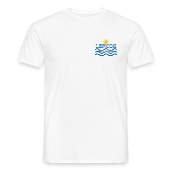 Lefkos Karpathos Sonnenwellen-Logo - Männer T-Shirt - Weiß - Vorne - AI Model Male 178 dark (178cm)