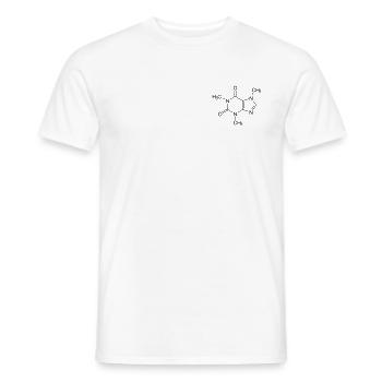 Koffein  - Männer T-Shirt - Weiß - Vorne - AI Model Male 178 dark (178cm)