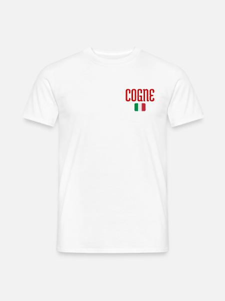 COGNE Italienische Flagge - Männer T-Shirt - Weiß