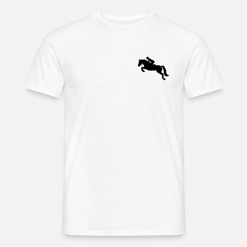 Springreiten - Männer T-Shirt - Weiß