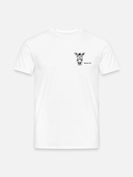 Der verzweifelte Esel fragt: Warum ich? Cartoon - Männer T-Shirt - Weiß