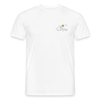 Moon and sea - Men's T-Shirt - white - Front - AI Model Male 178 dark (178cm)