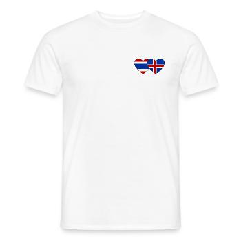 Thailand Island Flagge Herzform - Männer T-Shirt - Weiß - Vorne - AI Model Male 178 dark (178cm)