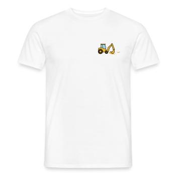 Excavatrice à dessins animés dans le sable - T-shirt homme - blanc - Devant - AI Model Male 178 dark (178cm)