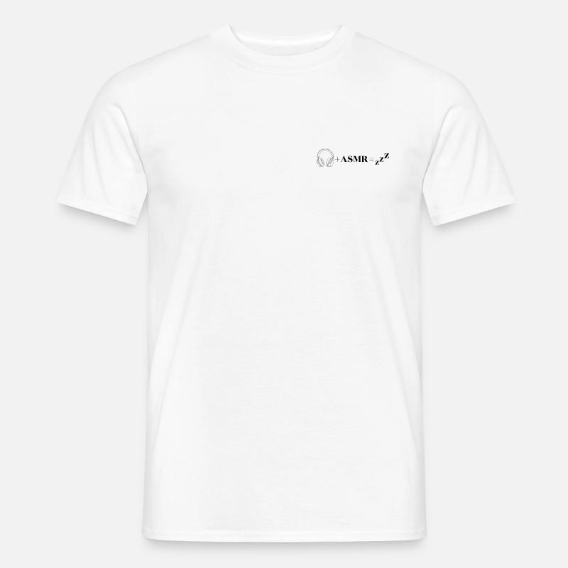 ASMR Sleep Math: 🎧 + ASMR = Zzz - Männer T-Shirt - Weiß