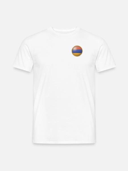 Armenien Emblem - Männer T-Shirt - Weiß