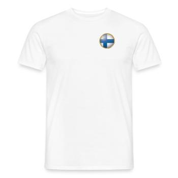 Finnland Emblem - Männer T-Shirt - Weiß - Vorne - AI Model Male 178 dark (178cm)