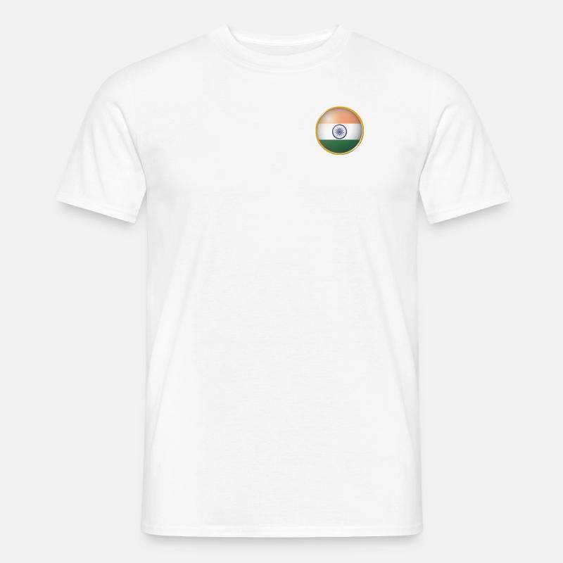Indien Emblem - Männer T-Shirt - Weiß