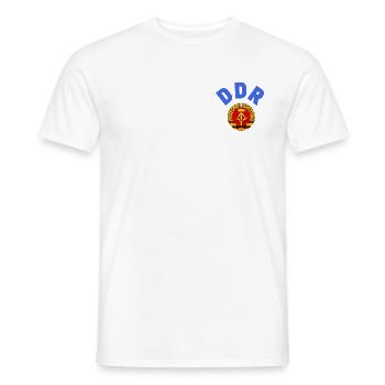 DDR 1974 WM Nationalmannschaft Retroshirt - Männer T-Shirt - Weiß - Vorne - AI Model Male 178 dark (178cm)