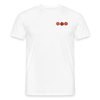 Retro flowers. - Men's T-Shirt - white - Front - AI Model Male 178 dark (178cm)