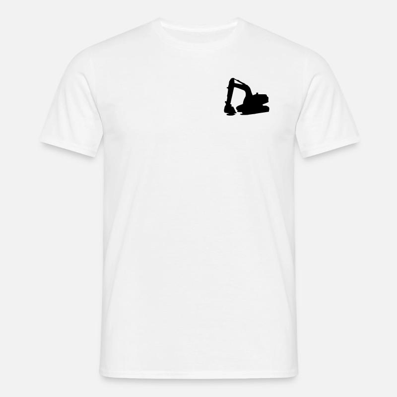 Bagger - Männer T-Shirt - Weiß