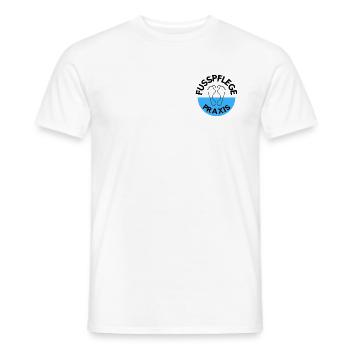 Fusspflegepraxis Logo Design für Fußpfleger! - Männer T-Shirt - Weiß - Vorne - AI Model Male 178 dark (178cm)