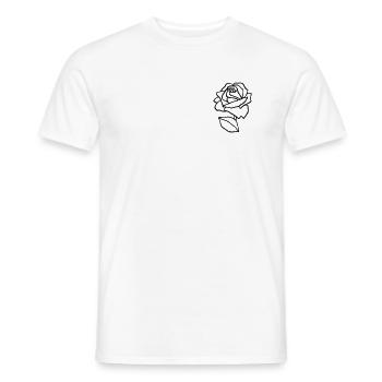Rose Flower Daphne - Men's T-Shirt - white - Front - AI Model Male 178 dark (178cm)
