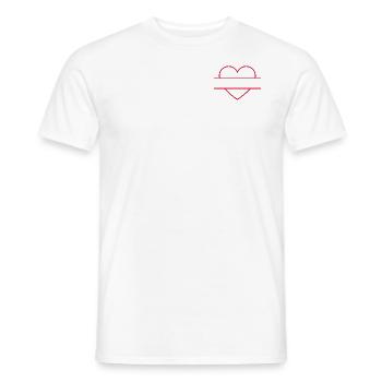Le cœur peut être personnalisé - T-shirt homme - blanc - Devant - AI Model Male 178 dark (178cm)