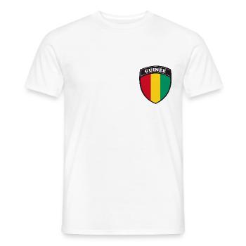 Blason Guinée - T-shirt homme - blanc - Devant - AI Model Male 178 dark (178cm)