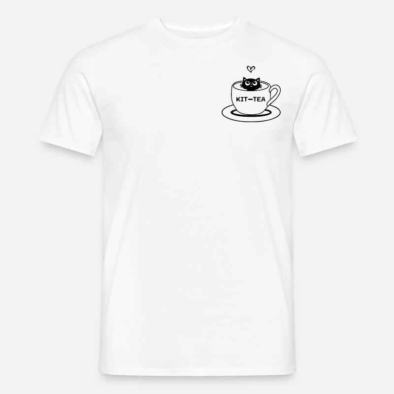Katzen Kitten Kit Tea - Männer T-Shirt - Weiß