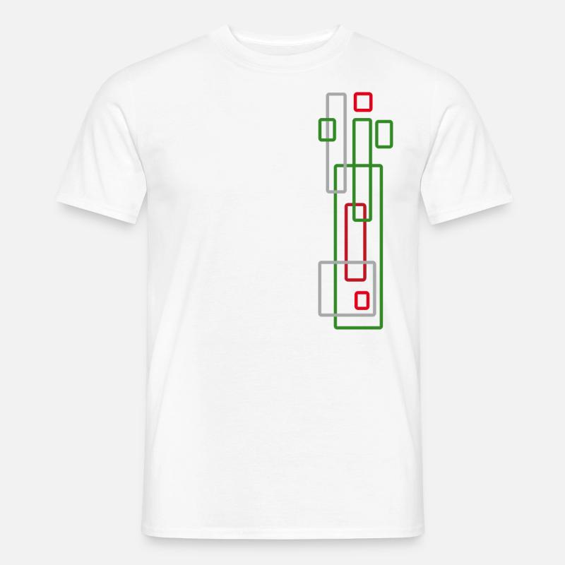 Stripe Pattern Ornament - MODERN - Men's T-Shirt - white
