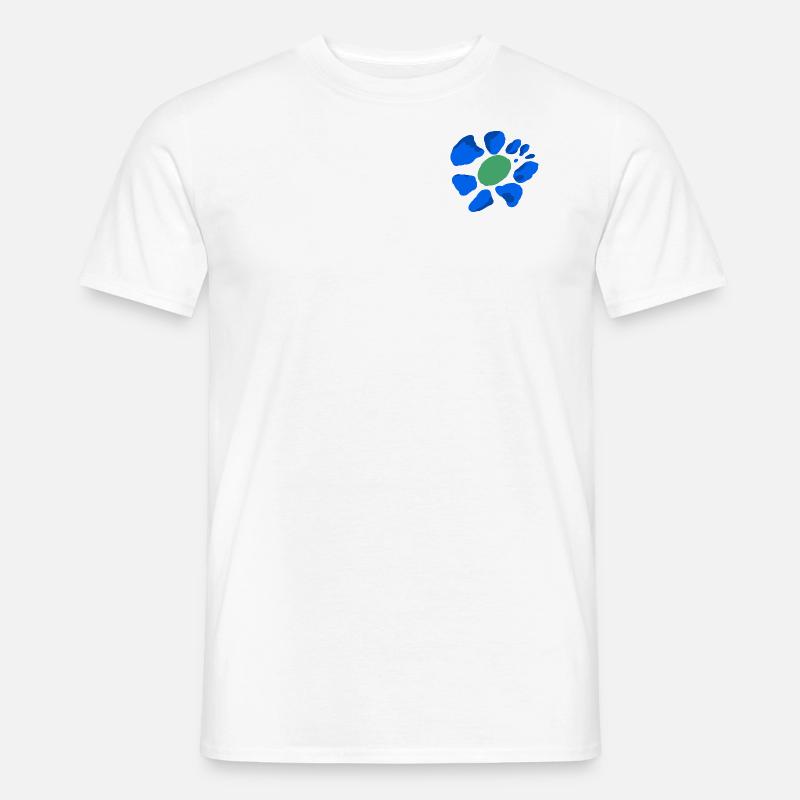 Blume Farbklecks - Männer T-Shirt - Weiß