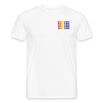 Pride Schwul Lesbisch LGBT - Männer T-Shirt - Weiß - Vorne - AI Model Male 178 dark (178cm)