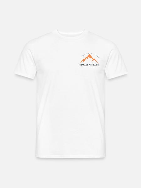 Minimalistisches Serfaus Fiss Ladis-Logo - Männer T-Shirt - Weiß