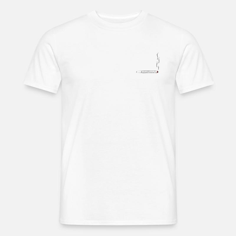 Zigarette - Männer T-Shirt - Weiß