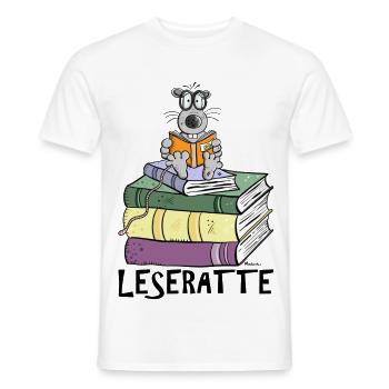 Lecture Rat - T-shirt homme - blanc - Devant - AI Model Male 178 dark (178cm)