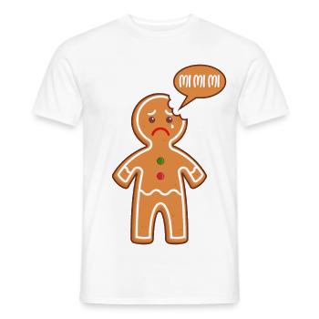 Gingerbread man Mimimi Mi Mi Mi baker baking pastries - Men's T-Shirt - white - Front - AI Model Male 178 dark (178cm)