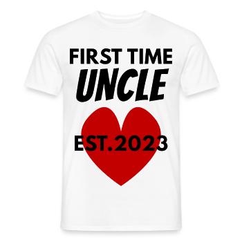 Uncle 2023 - Men's T-Shirt - white - Front - AI Model Male 178 dark (178cm)
