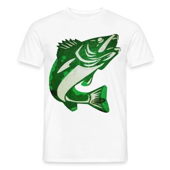 Pêche au poisson Pêcheur Pêcheur de poisson - T-shirt homme - blanc - Devant - AI Model Male 178 dark (178cm)
