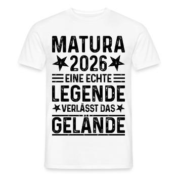 Matura 2026 Une légende quitte le site - T-shirt homme - blanc - Devant - AI Model Male 178 dark (178cm)